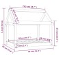 vidaXL Cama para perros madera maciza de pino gris 81x60x70 cm vidaXL Cama para perros madera maciza de pino gris 81x60x70 cm