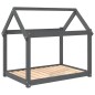 vidaXL Cama para perros madera maciza de pino gris 101x70x90 cm
