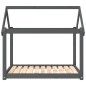 vidaXL Cama para perros madera maciza de pino gris 101x70x90 cm