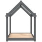 vidaXL Cama para perros madera maciza de pino gris 101x70x90 cm