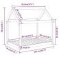 vidaXL Cama para perros madera maciza de pino gris 101x70x90 cm