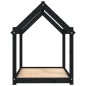 vidaXL Cama para perros madera maciza de pino negro 101x70x90 cm