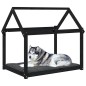 vidaXL Cama para perros madera maciza de pino negro 111x80x100 cm vidaXL Cama para perros madera maciza de pino negro 111x80x100 cm