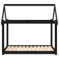 vidaXL Cama para perros madera maciza de pino negro 111x80x100 cm vidaXL Cama para perros madera maciza de pino negro 111x80x100 cm