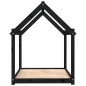 vidaXL Cama para perros madera maciza de pino negro 111x80x100 cm vidaXL Cama para perros madera maciza de pino negro 111x80x100 cm