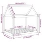 vidaXL Cama para perros madera maciza de pino negro 111x80x100 cm vidaXL Cama para perros madera maciza de pino negro 111x80x100 cm