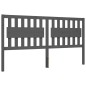 vidaXL Estructura cama de matrimonio con cabecero madera maciza gris vidaXL Estructura cama de matrimonio con cabecero madera maciza gris