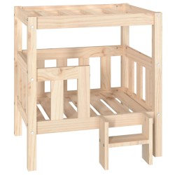  vidaXL Cama para perros madera maciza de pino 65,5x43x70 cm