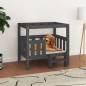 vidaXL Cama para perros madera maciza de pino gris 75,5x63,5x70 cm vidaXL Cama para perros madera maciza de pino gris 75,5x63,5x70 cm