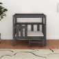 vidaXL Cama para perros madera maciza de pino gris 75,5x63,5x70 cm vidaXL Cama para perros madera maciza de pino gris 75,5x63,5x70 cm