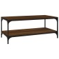 vidaXL Mesa de centro madera contrachapada roble marrón 80x50x40 cm vidaXL Mesa de centro madera contrachapada roble marrón 80x50x40 cm