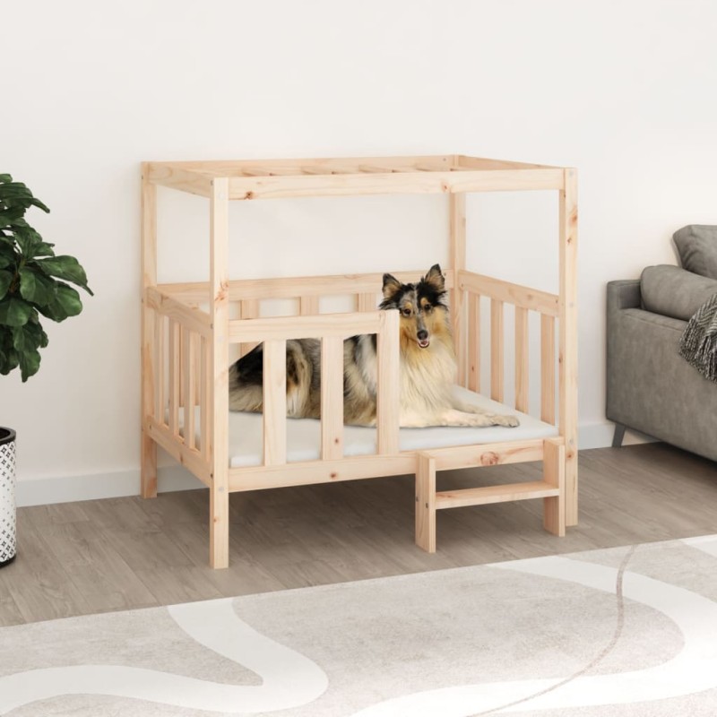 vidaXL Cama para perros madera maciza de pino 105,5x83,5x100 cm vidaXL Cama para perros madera maciza de pino 105,5x83,5x100 cm