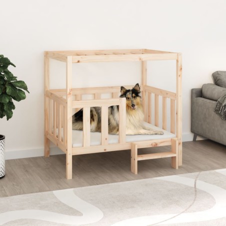 vidaXL Cama para perros madera maciza de pino 105,5x83,5x100 cm