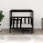  vidaXL Cama para perros madera maciza de pino negro 105,5x83,5x100 cm