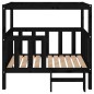 vidaXL Cama para perros madera maciza de pino negro 105,5x83,5x100 cm
