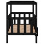  vidaXL Cama para perros madera maciza de pino negro 105,5x83,5x100 cm