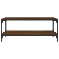 vidaXL Mesa de centro madera contrachapada roble marrón 80x50x40 cm vidaXL Mesa de centro madera contrachapada roble marrón 80x50x40 cm