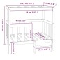  vidaXL Cama para perros madera maciza de pino negro 105,5x83,5x100 cm