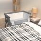 vidaXL Cuna con colchón tela de lino gris oscuro vidaXL Cuna con colchón tela de lino gris oscuro