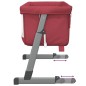vidaXL Cuna con colchón tela de lino rojo vidaXL Cuna con colchón tela de lino rojo