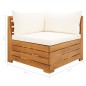 vidaXL Sofá de esquina seccional y cojines 1 pza madera maciza acacia vidaXL Sofá de esquina seccional y cojines 1 pza madera maciza acacia