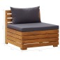 vidaXL Sofá seccional central 1 pza con cojines madera maciza acacia vidaXL Sofá seccional central 1 pza con cojines madera maciza acacia