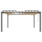 vidaXL Cenador con techo persiana 3x4 m tela y aluminio taupé vidaXL Cenador con techo persiana 3x4 m tela y aluminio taupé
