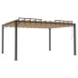 vidaXL Cenador con techo persiana 3x4 m tela y aluminio taupé vidaXL Cenador con techo persiana 3x4 m tela y aluminio taupé