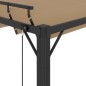 vidaXL Cenador con techo persiana 3x4 m tela y aluminio taupé vidaXL Cenador con techo persiana 3x4 m tela y aluminio taupé