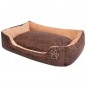 vidaXL Cama para perro con cojín PU cuero artificial talla M marrón vidaXL Cama para perro con cojín PU cuero artificial talla M marrón