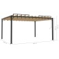 vidaXL Cenador con techo persiana 3x4 m tela y aluminio taupé vidaXL Cenador con techo persiana 3x4 m tela y aluminio taupé