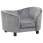 vidaXL Sofá para perros felpa gris 69x49x40 cm vidaXL Sofá para perros felpa gris 69x49x40 cm