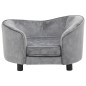 vidaXL Sofá para perros felpa gris 69x49x40 cm vidaXL Sofá para perros felpa gris 69x49x40 cm