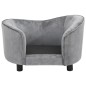 vidaXL Sofá para perros felpa gris 69x49x40 cm vidaXL Sofá para perros felpa gris 69x49x40 cm