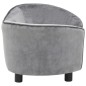 vidaXL Sofá para perros felpa gris 69x49x40 cm vidaXL Sofá para perros felpa gris 69x49x40 cm