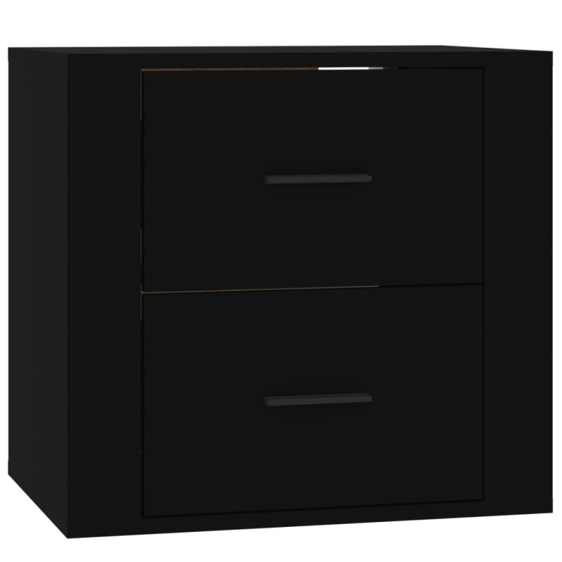 vidaXL Mesita de noche de pared negro 50x36x47 cm vidaXL Mesita de noche de pared negro 50x36x47 cm