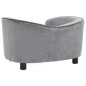 vidaXL Sofá para perros felpa gris 69x49x40 cm vidaXL Sofá para perros felpa gris 69x49x40 cm