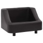 vidaXL Sofá para perros cuero sintético negro 67x52x40 cm