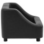vidaXL Sofá para perros cuero sintético negro 67x52x40 cm