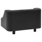 vidaXL Sofá para perros cuero sintético negro 67x52x40 cm