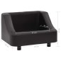 vidaXL Sofá para perros cuero sintético negro 67x52x40 cm
