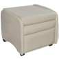 vidaXL Sillón plegable de cuero sintético color crema vidaXL Sillón plegable de cuero sintético color crema