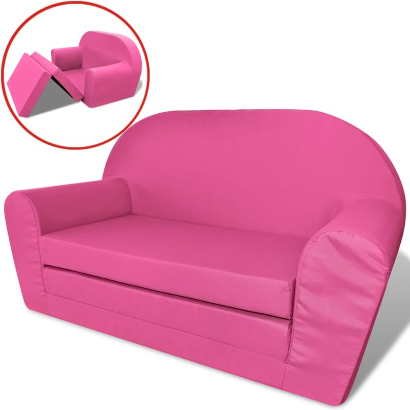 vidaXL Sillón flip-out para niños rosa vidaXL Sillón flip-out para niños rosa