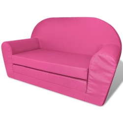 vidaXL Sillón flip-out para niños rosa