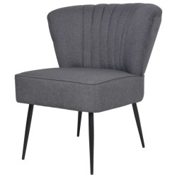 vidaXL Sillón de cóctel tela gris oscuro