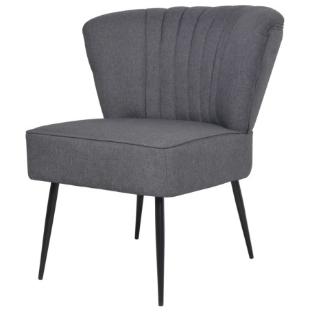 vidaXL Sillón de cóctel tela gris oscuro