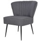 vidaXL Sillón de cóctel tela gris oscuro