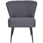 vidaXL Sillón de cóctel tela gris oscuro