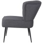 vidaXL Sillón de cóctel tela gris oscuro