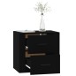 vidaXL Mesita de noche de pared negro 50x36x47 cm vidaXL Mesita de noche de pared negro 50x36x47 cm